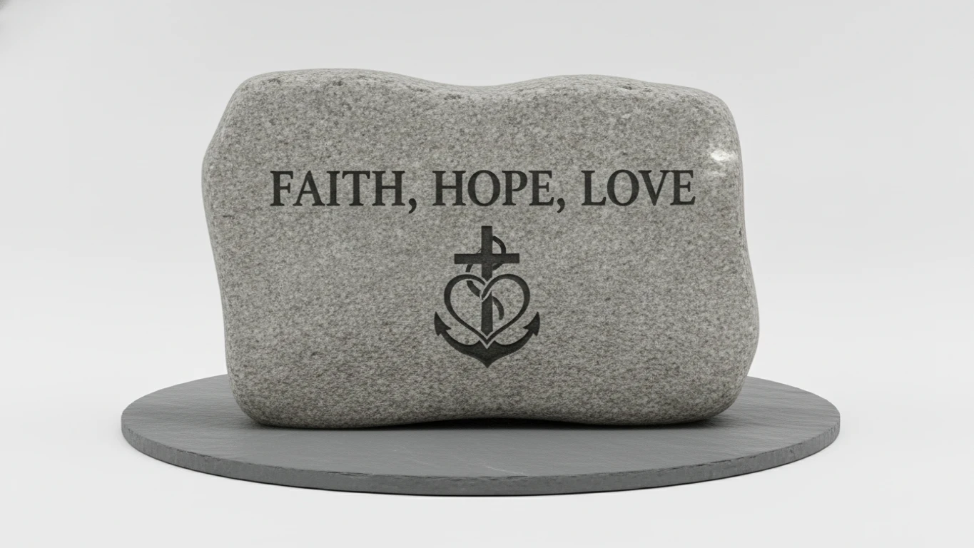 Engraved Scripture Garden Stone