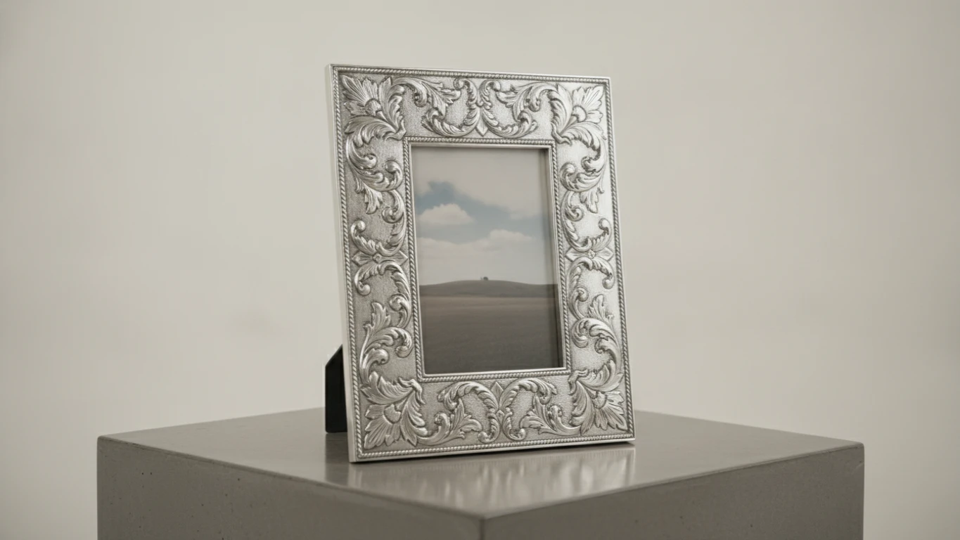 Engraved Silver Picture Frame