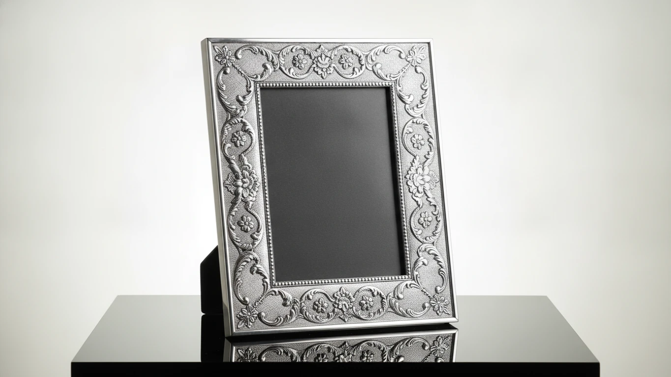Engraved Silver-Plated Photo Frame