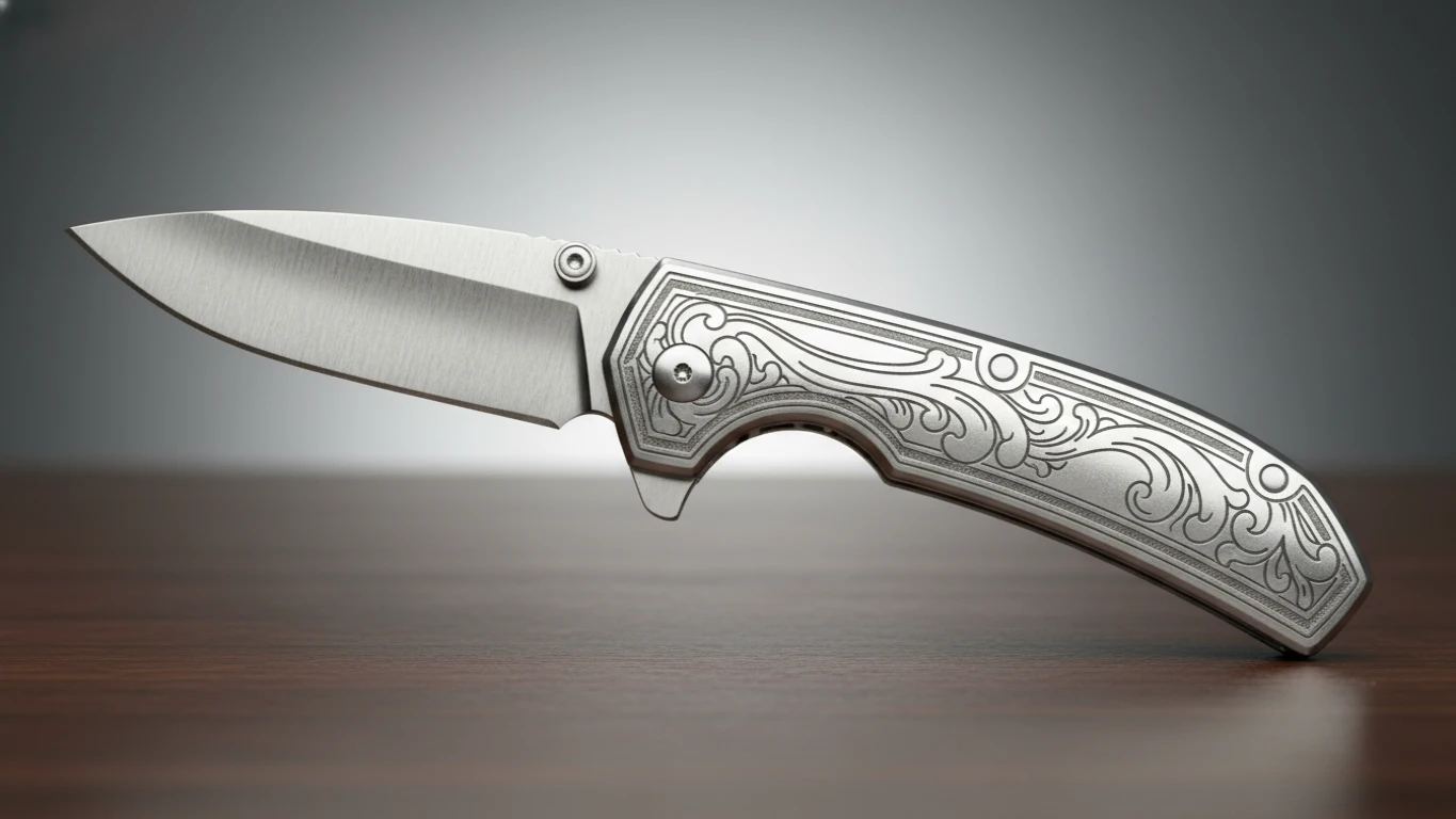 Engraved Stainless Steel Pocket Knife