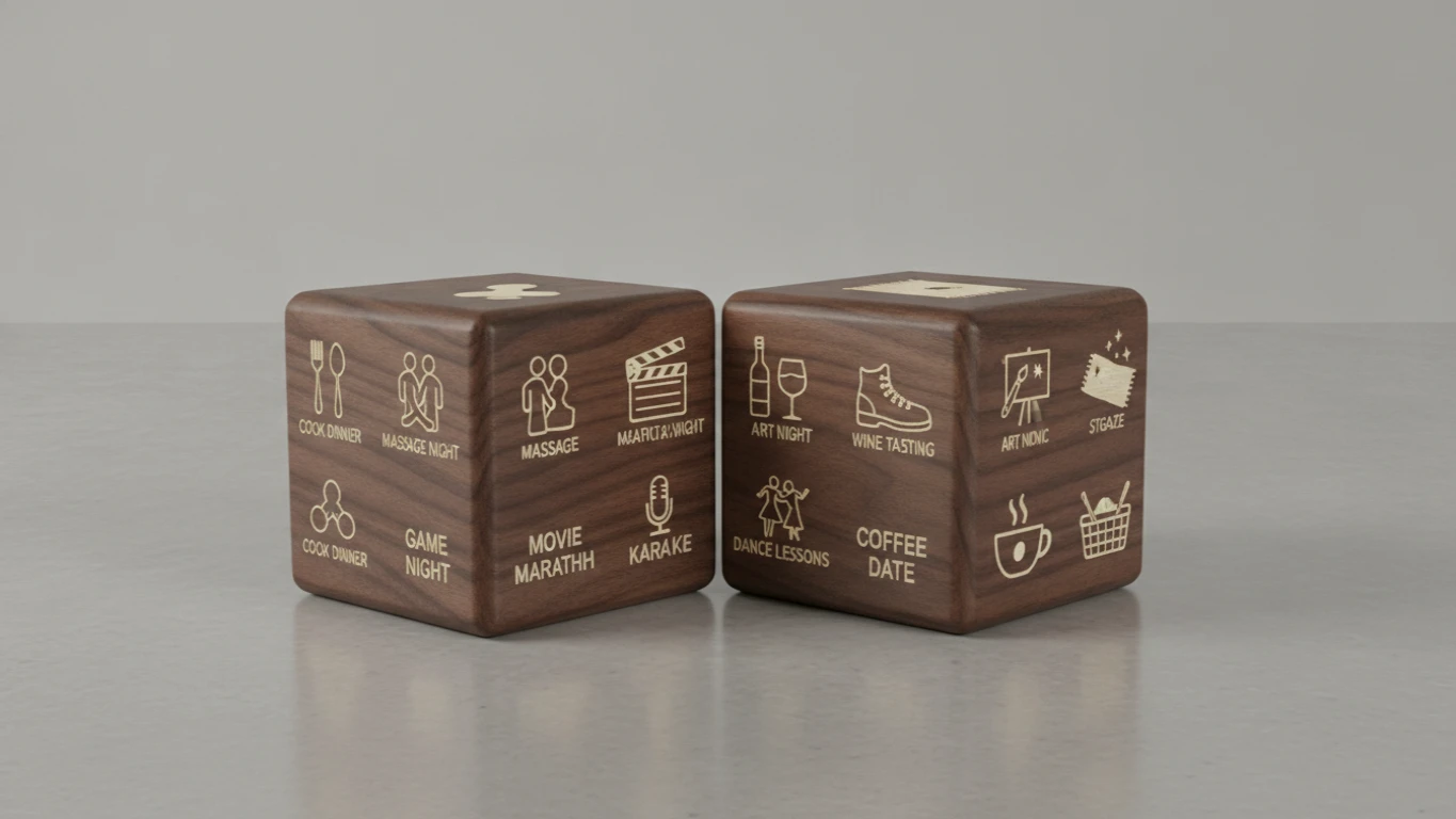 Engraved Wooden Date Night Dice