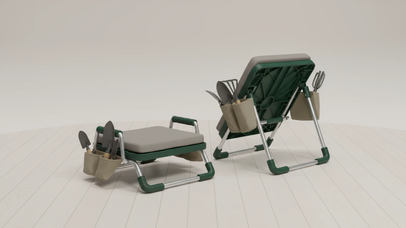 Ergonomic Gardening Kneeler and Work Bench