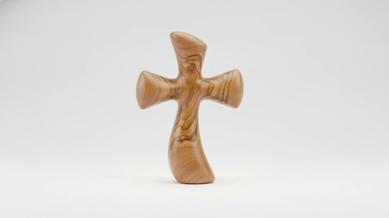 Ergonomic Olive Wood Comfort Cross
