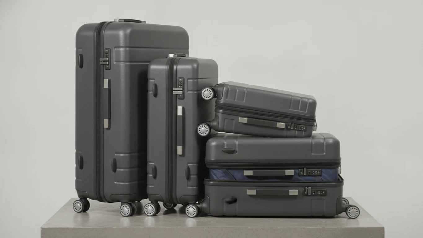 Expandable Hard-Shell Smart Luggage Set