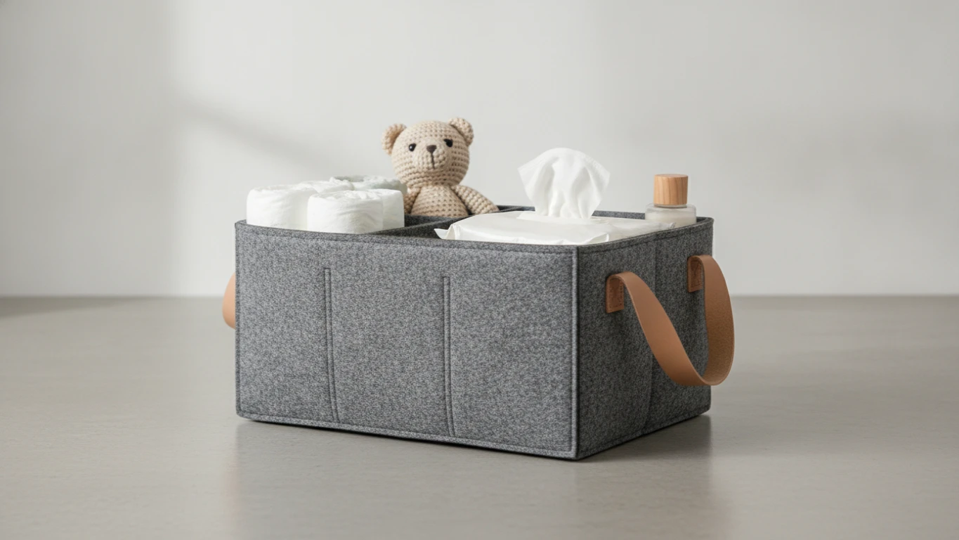 Felt Diaper Organizer Caddy