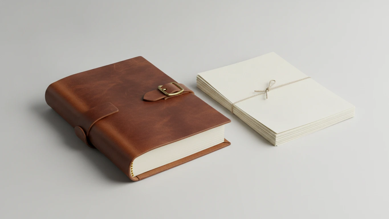 Fine Leather Journal with Refillable Pages