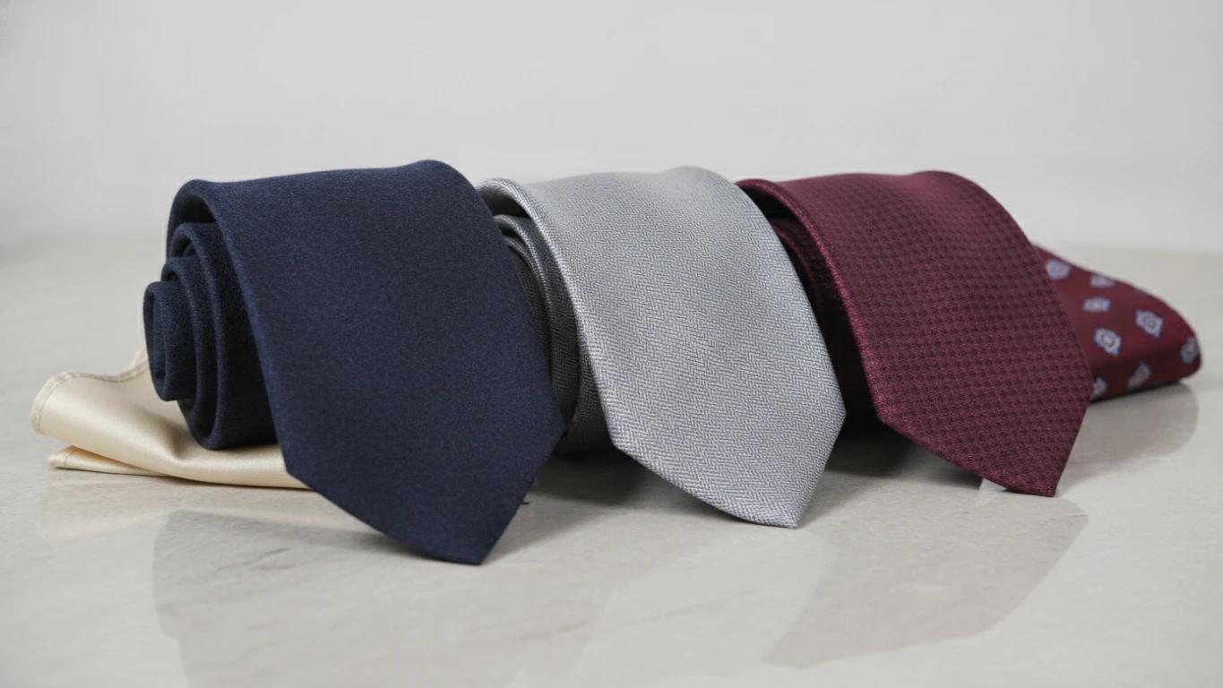 Fine Wool and Silk Blend Necktie Set