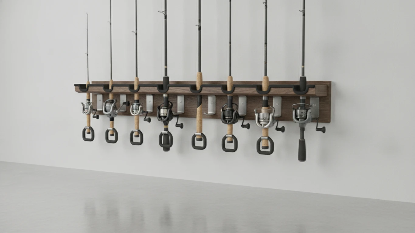 Fishing Rod Storage Wall Rack