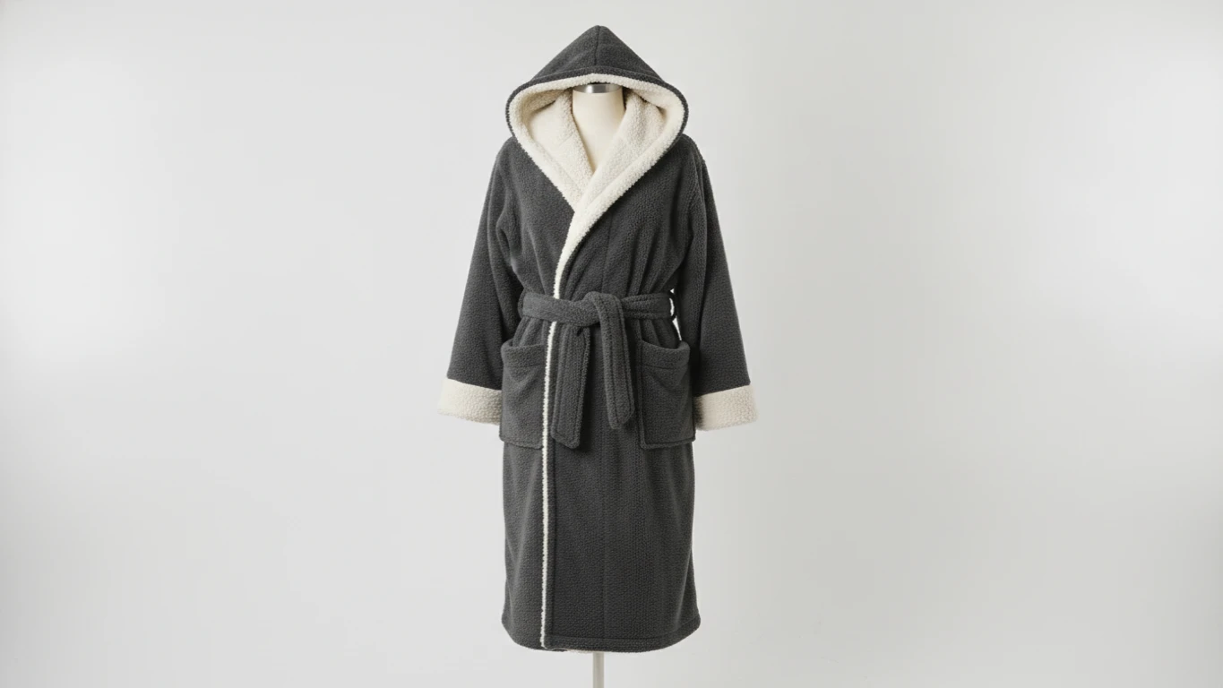 Fleece-Lined Hooded Reading Robe