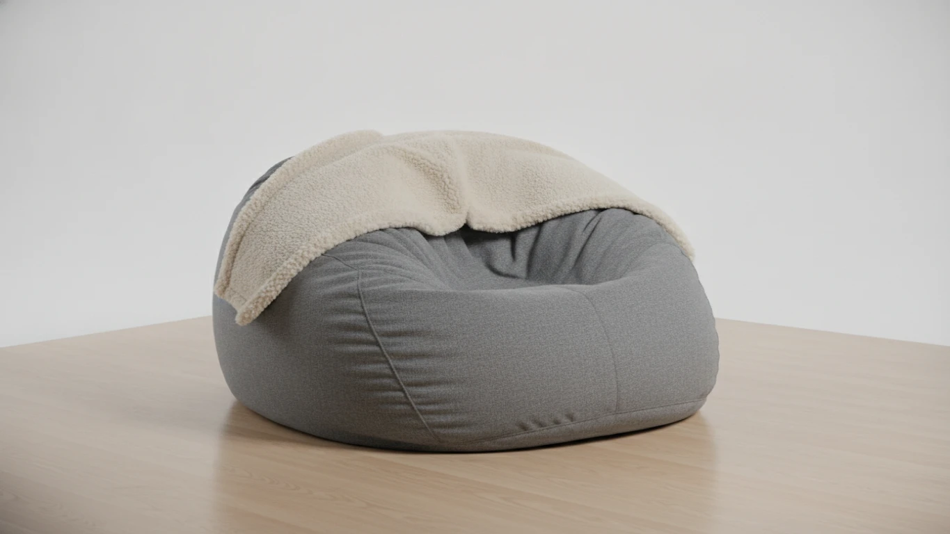 Fleece-Lined Oversized Bean Bag Chair