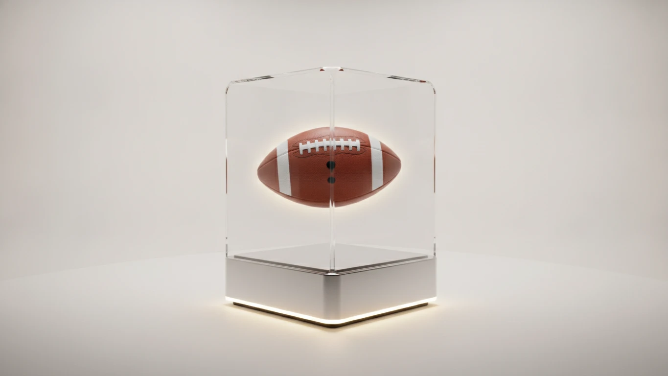 Floating Football Display Case