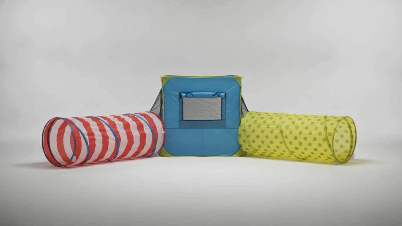 Foldable 3-Piece Play Tunnel