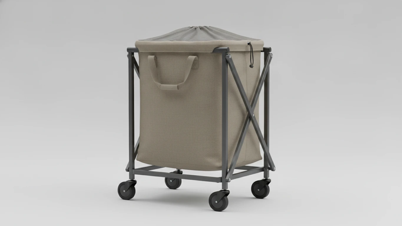 Foldable Rolling Laundry Cart