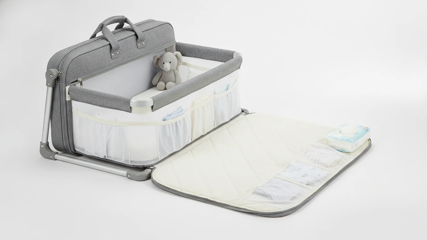 Foldable Travel Bassinet and Diaper Station