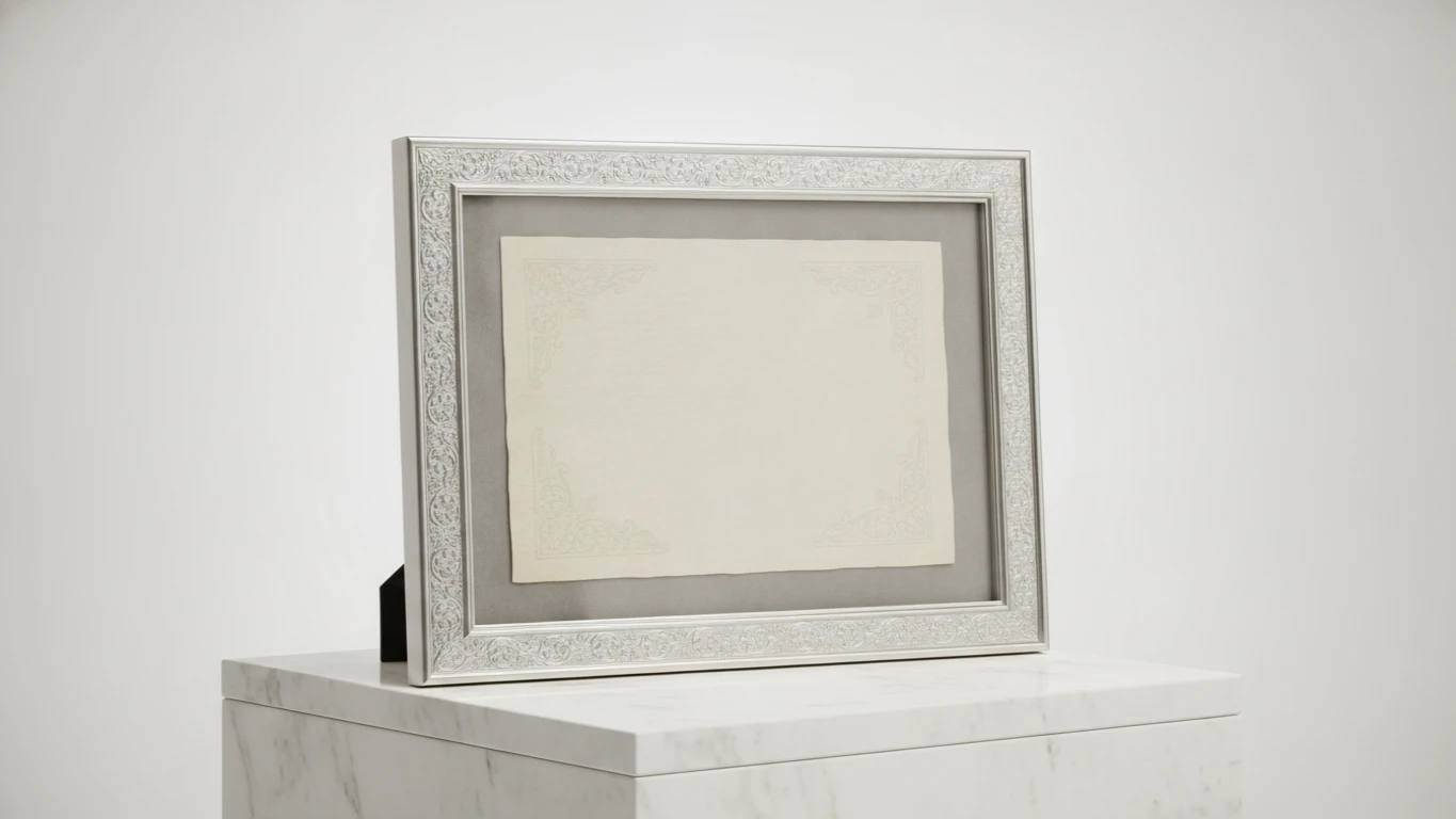 Framed Baptismal Certificate Display