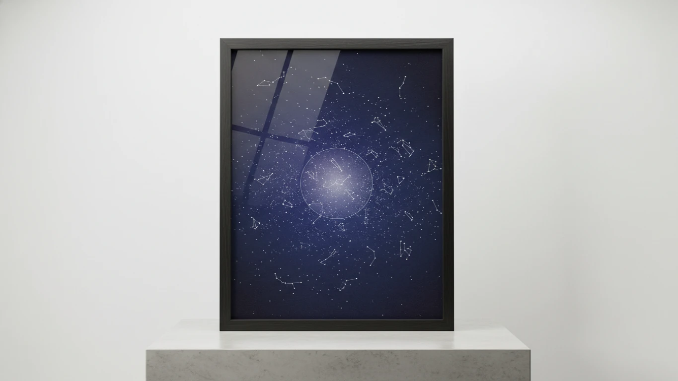 Framed Custom Night Sky Star Map