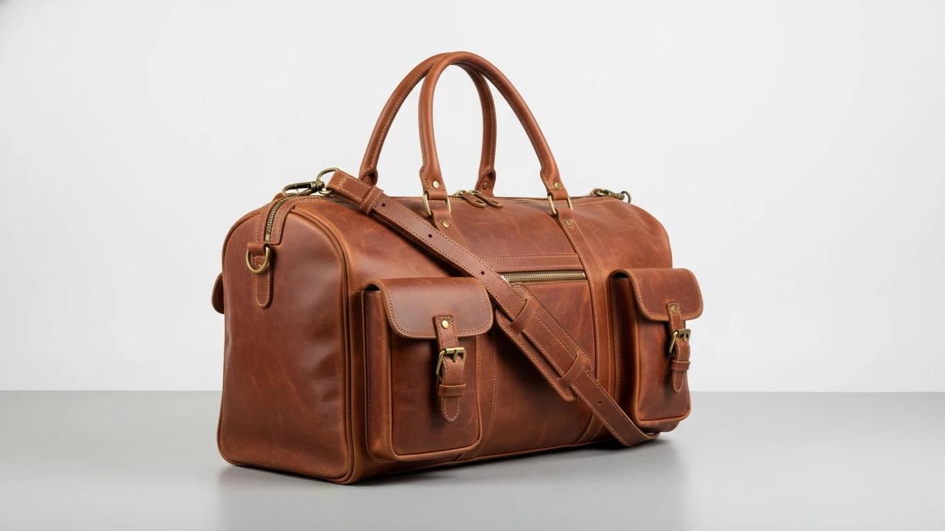 Full-Grain Leather Duffel Bag