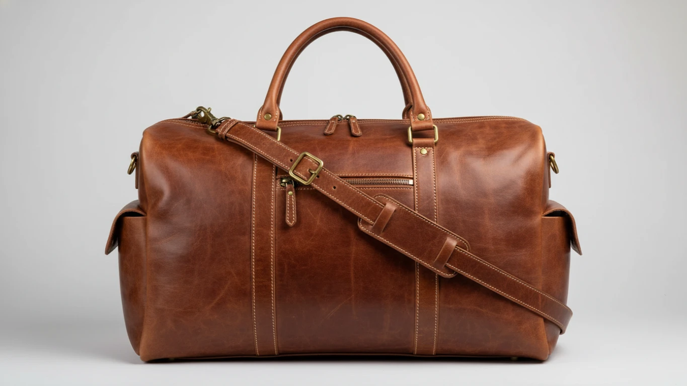 Full-Grain Leather Weekend Travel Bag