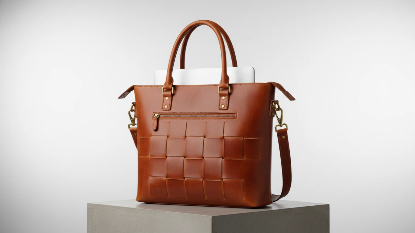 Genuine Leather Laptop Tote