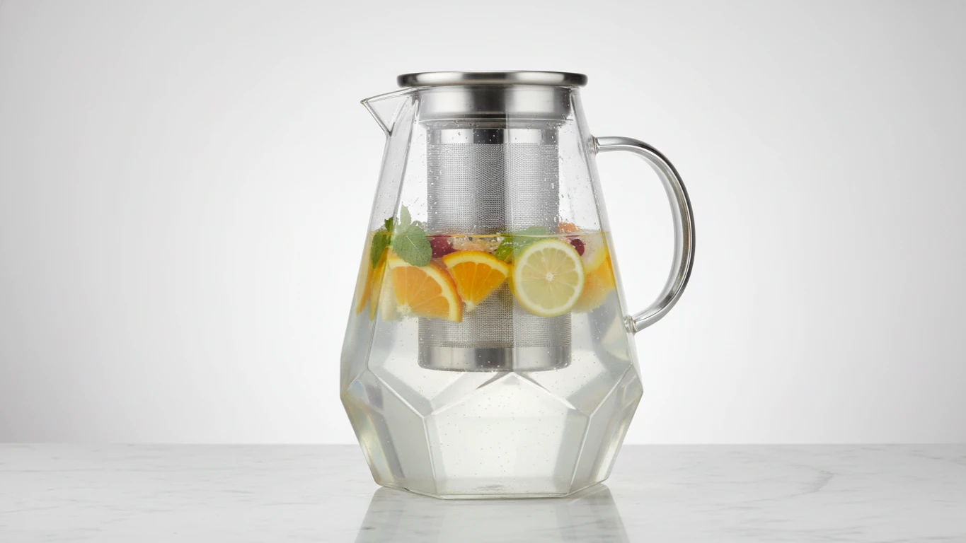 Geometric Glass Infusion Pitcher