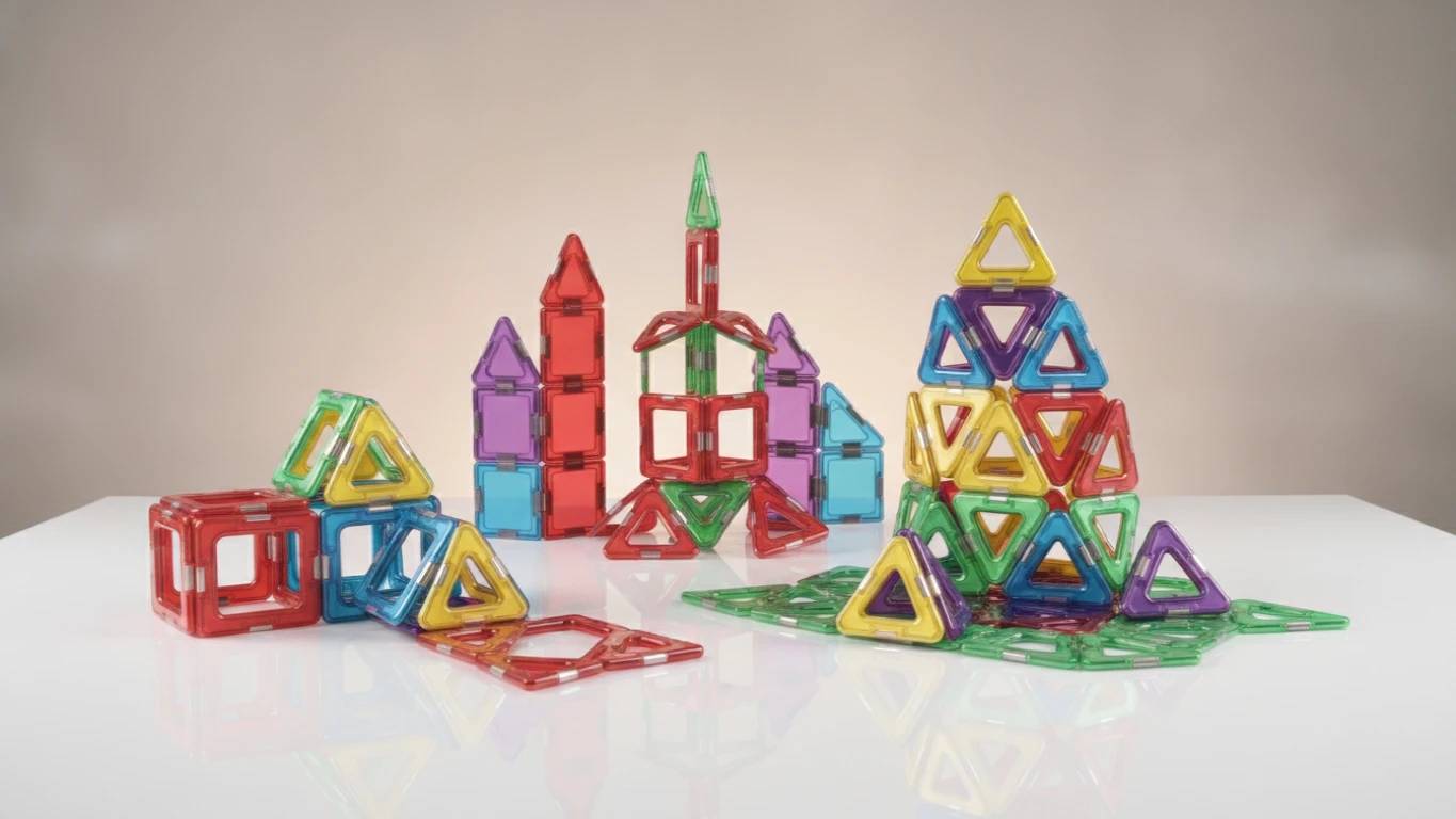 Geometric Magnetic Building Tiles