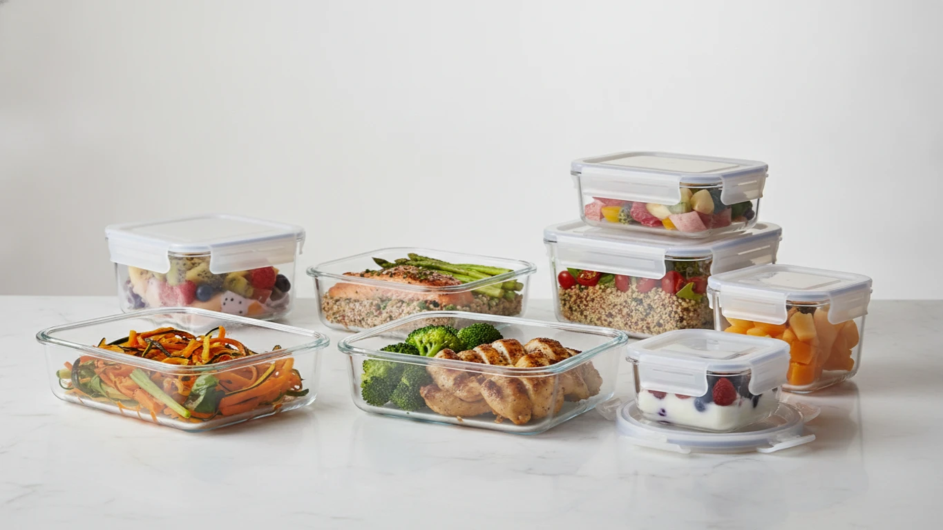 Glass Meal Prep Container Set