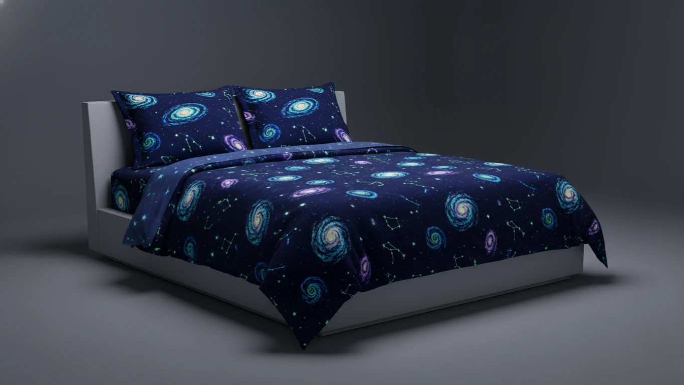 Glow-in-the-Dark Galaxy Bedding
