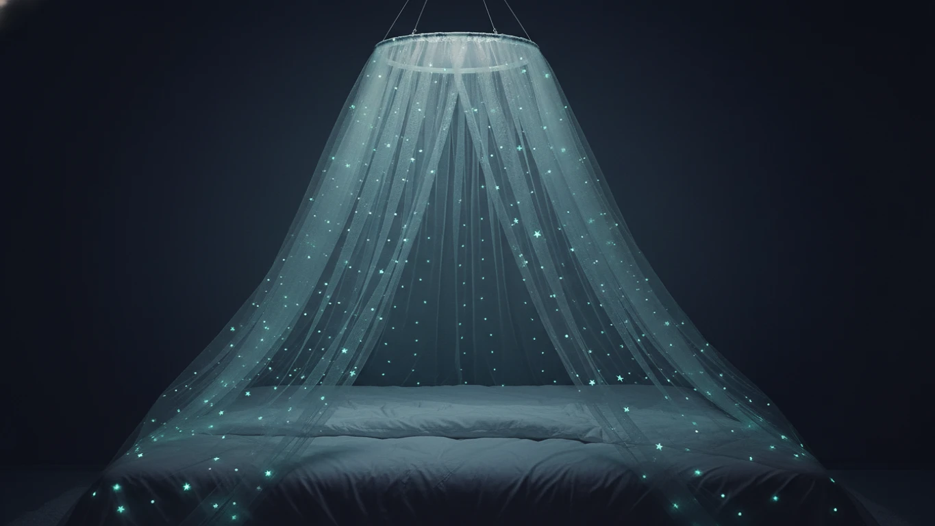 Glow-in-the-Dark Starry Bed Canopy