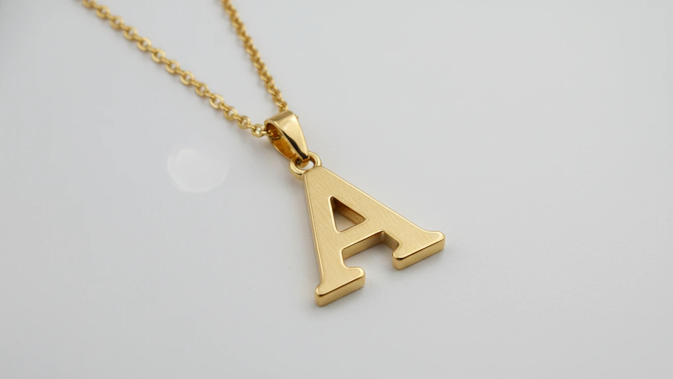 Gold-Plated Initial Pendant Necklace