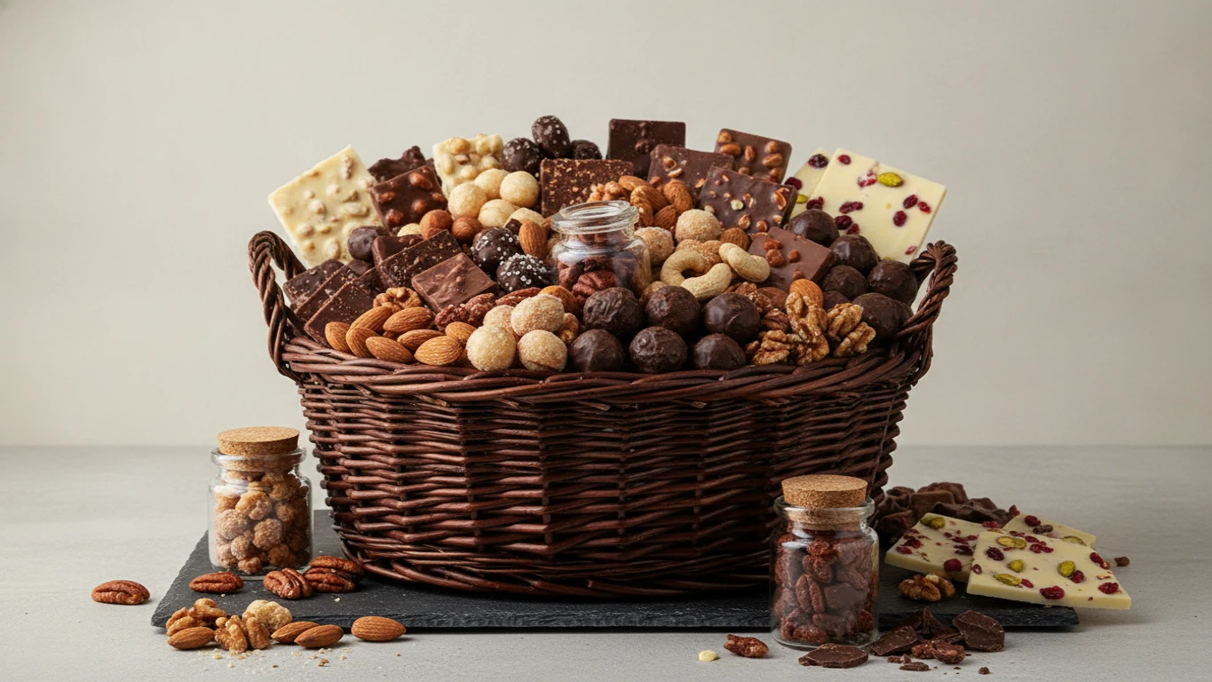 Gourmet Nut and Chocolate Gift Basket