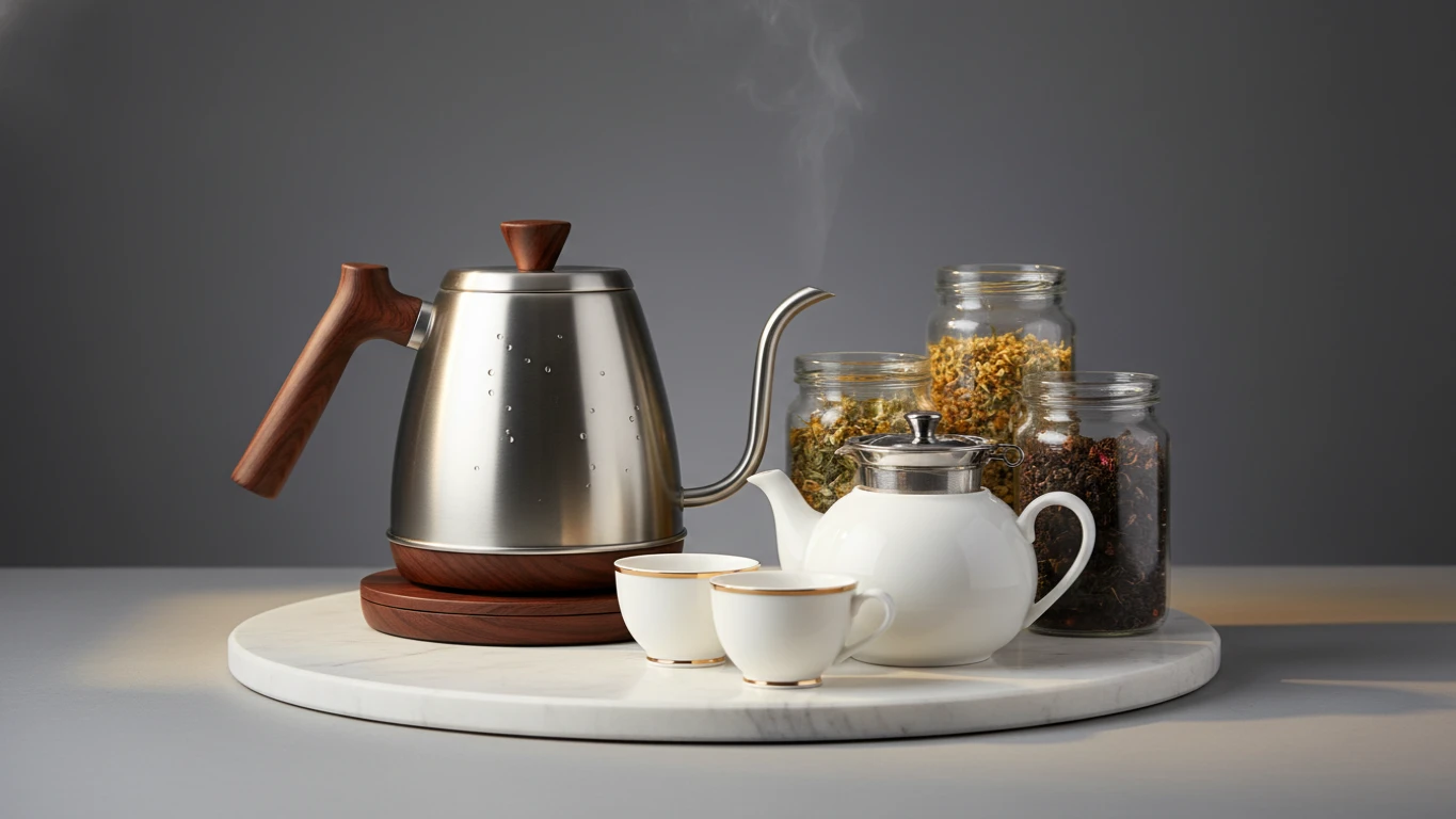 Gourmet Tea and Electric Kettle Set