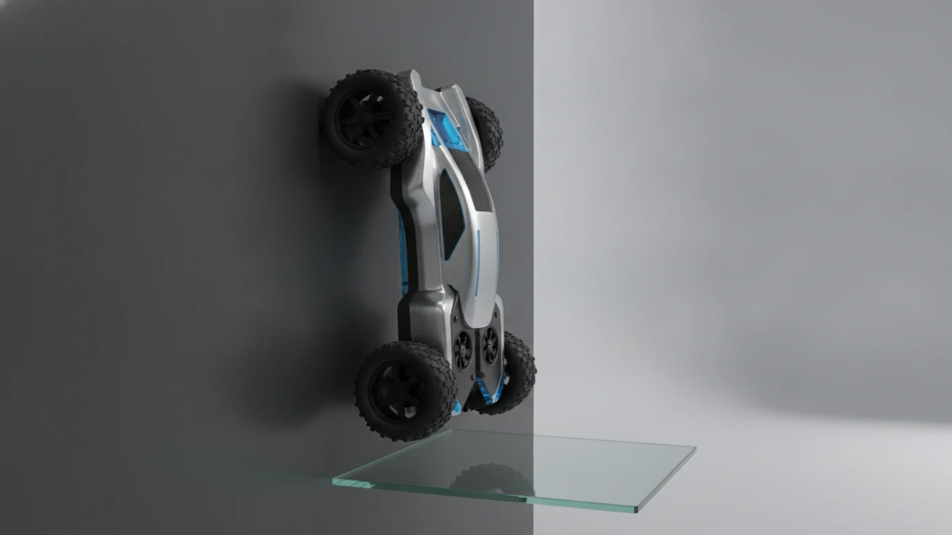 Gravity-Defying Wall Climbing Remote Car