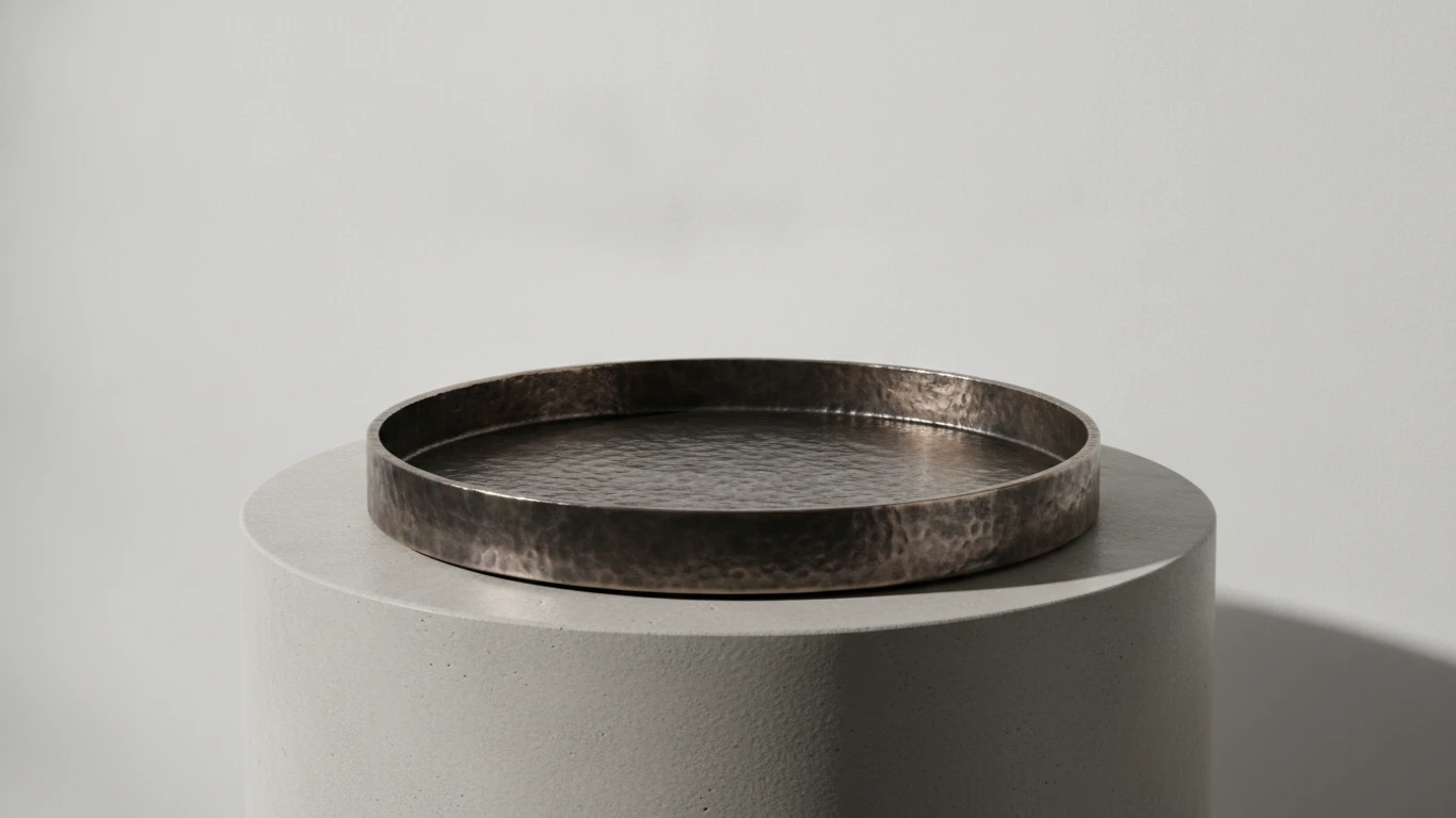 Hammered Metal Catch-all Tray