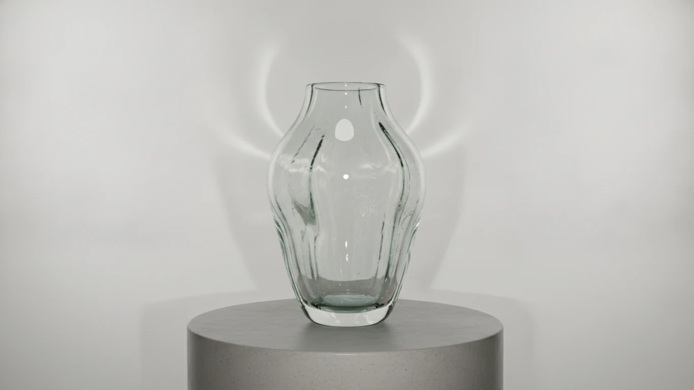 Hand-Blown Glass Flower Vase