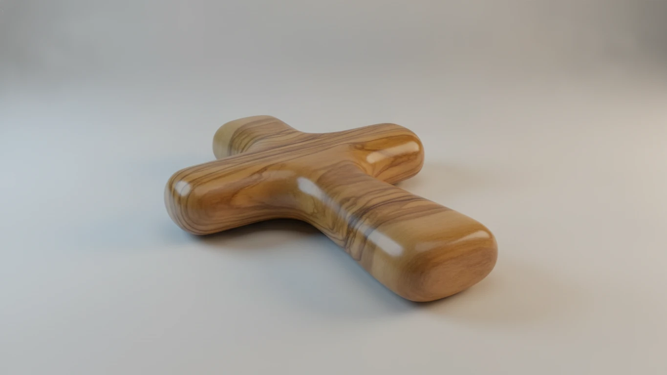 Hand-Carved Olive Wood Comfort Cross