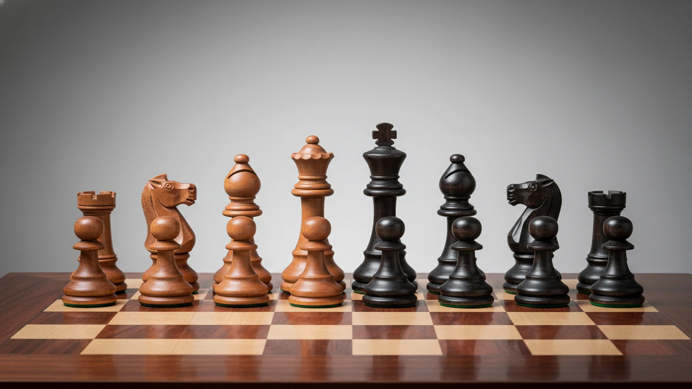 Hand-Carved Staunton Wood Chess Set