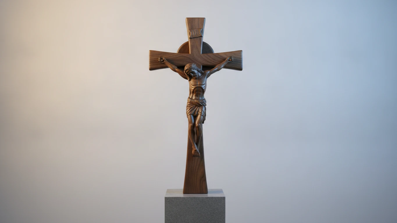 Hand-Carved Wooden Crucifix