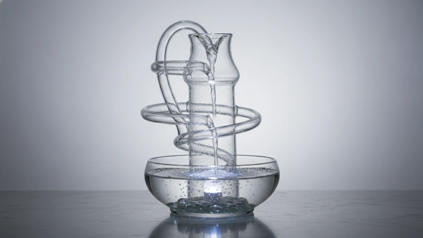 Hand-Crafted Glass Desktop Fountain