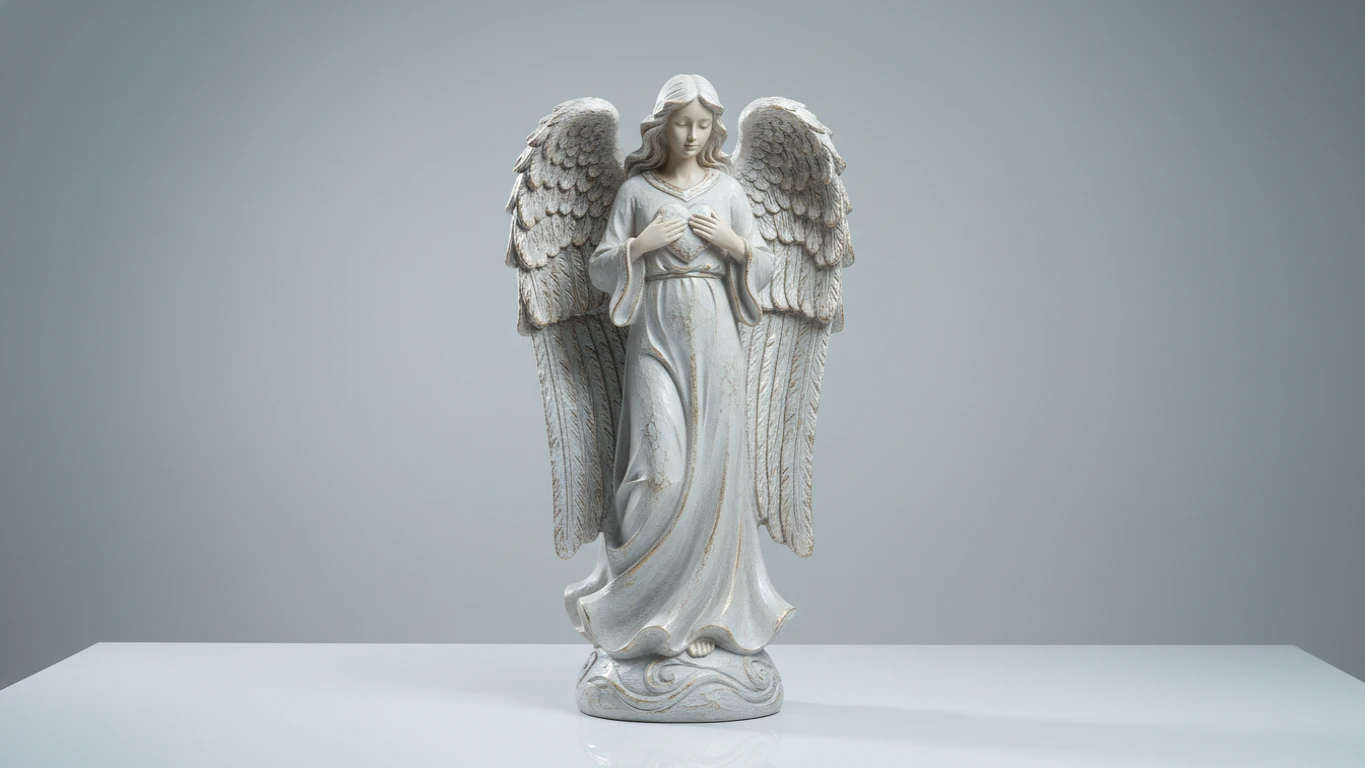 Hand-Finished Resin Guardian Angel Statue