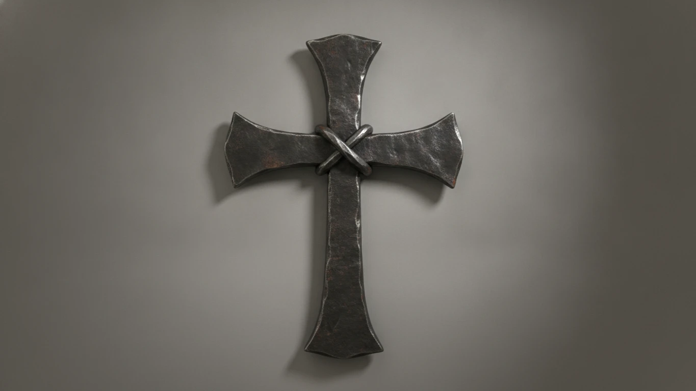 Hand-Forged Iron Wall Cross