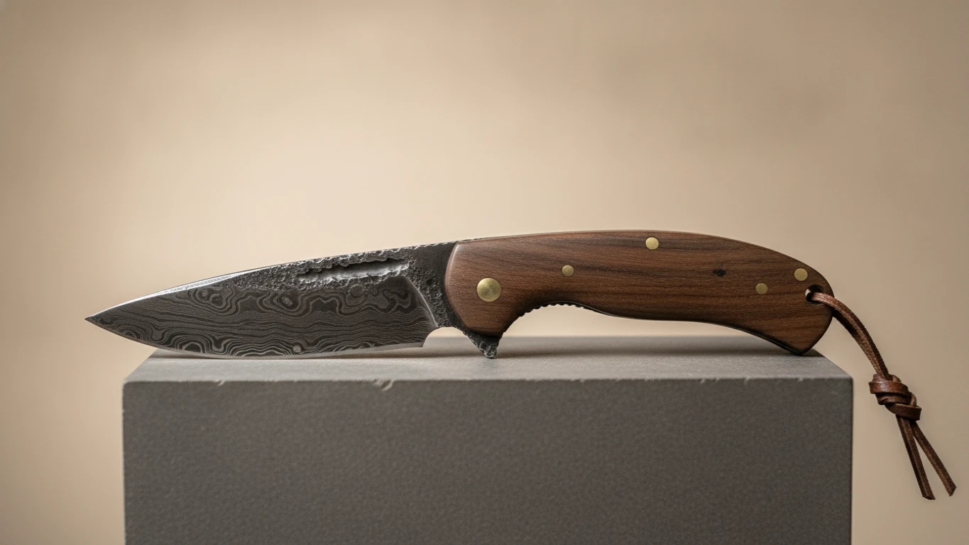 Hand-Forged Wood Handle Pocket Knife