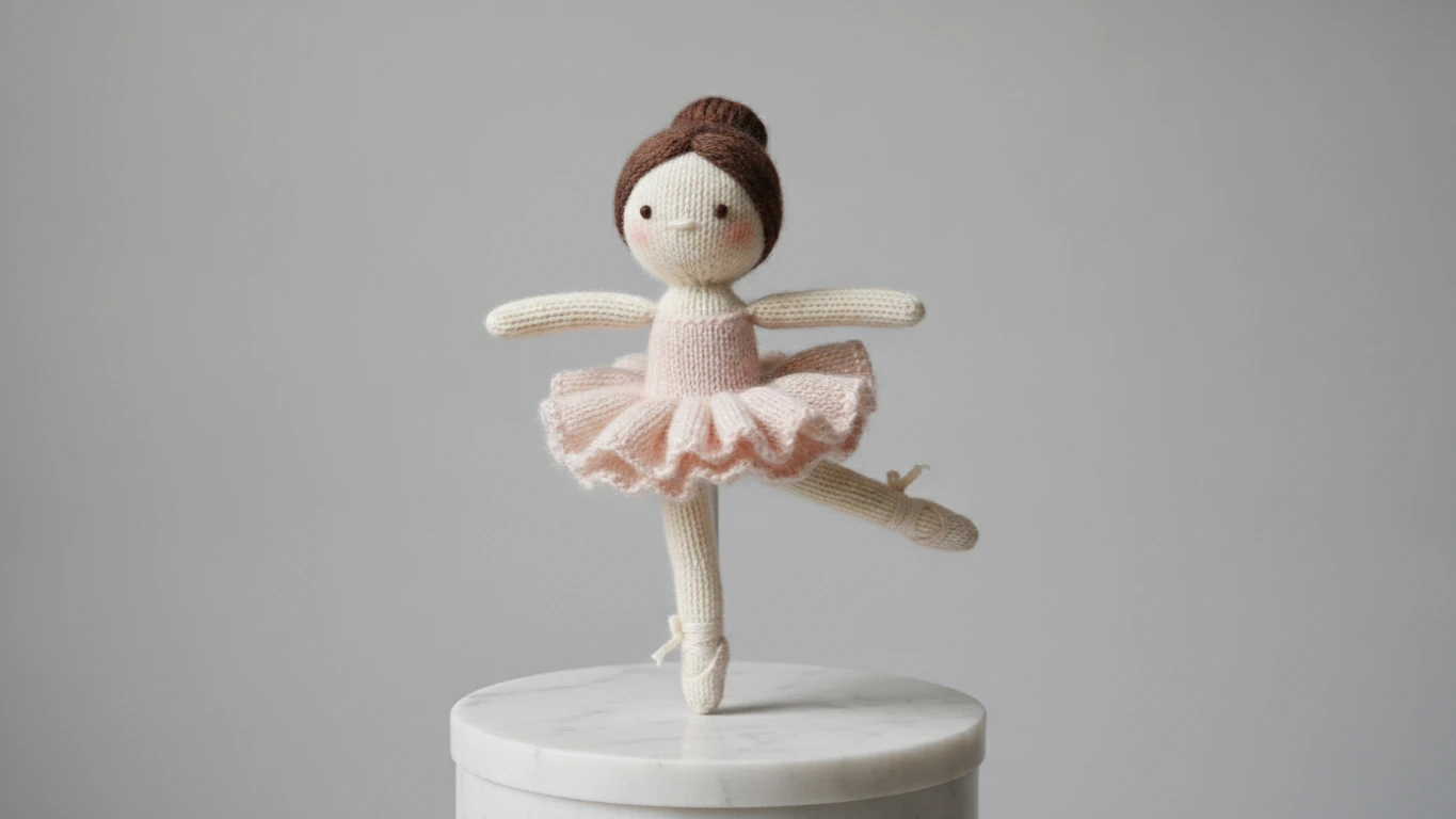 Hand-Knit Ballerina Plush Doll