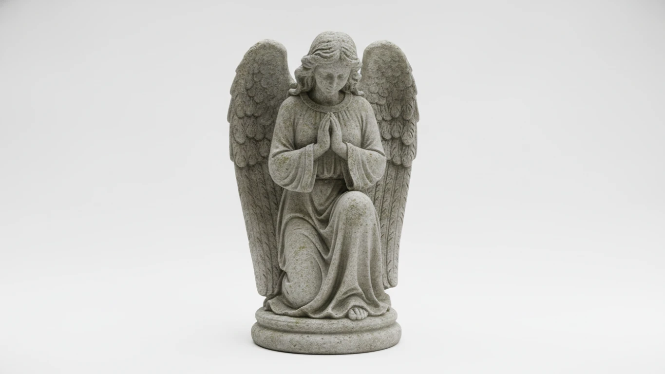Hand-Sculpted Outdoor Angel Statue