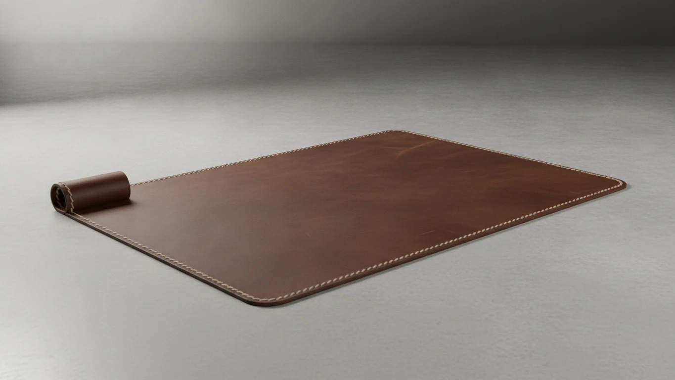 Hand-Stitched Full-Grain Leather Desk Mat