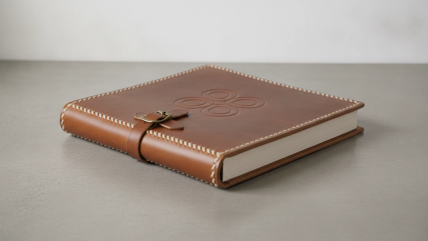 Hand-Stitched Leather Memory Album