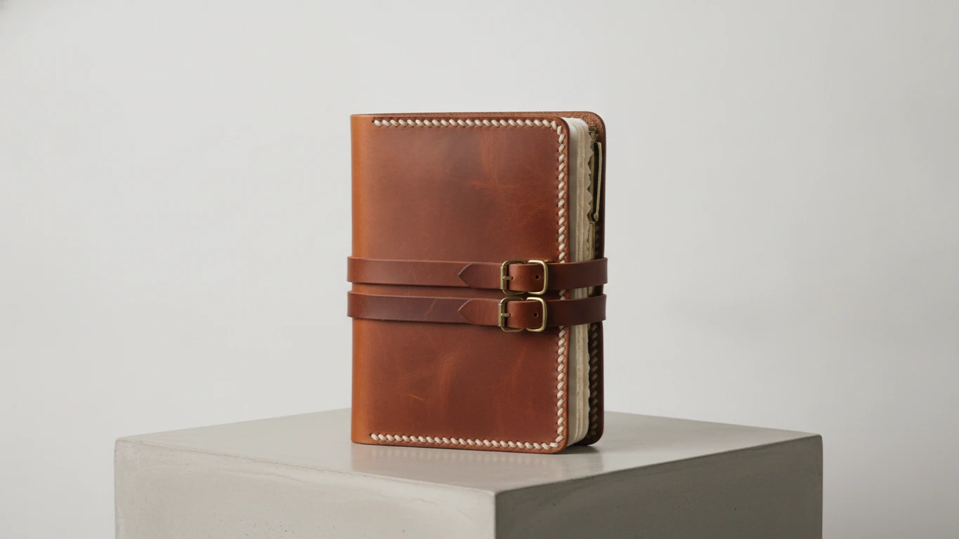 Hand-Stitched Leather Refillable Journal