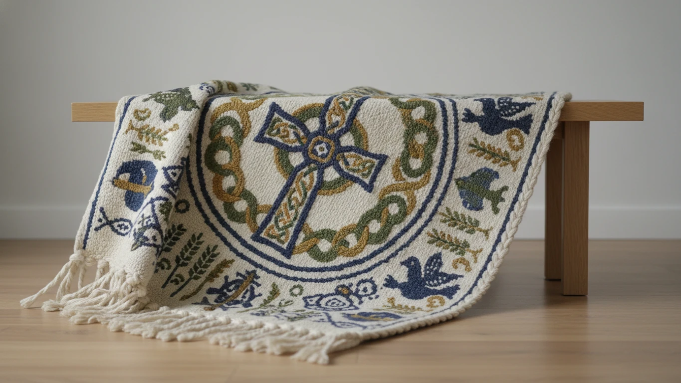 Hand-Woven Christian Fellowship Throw Blanket