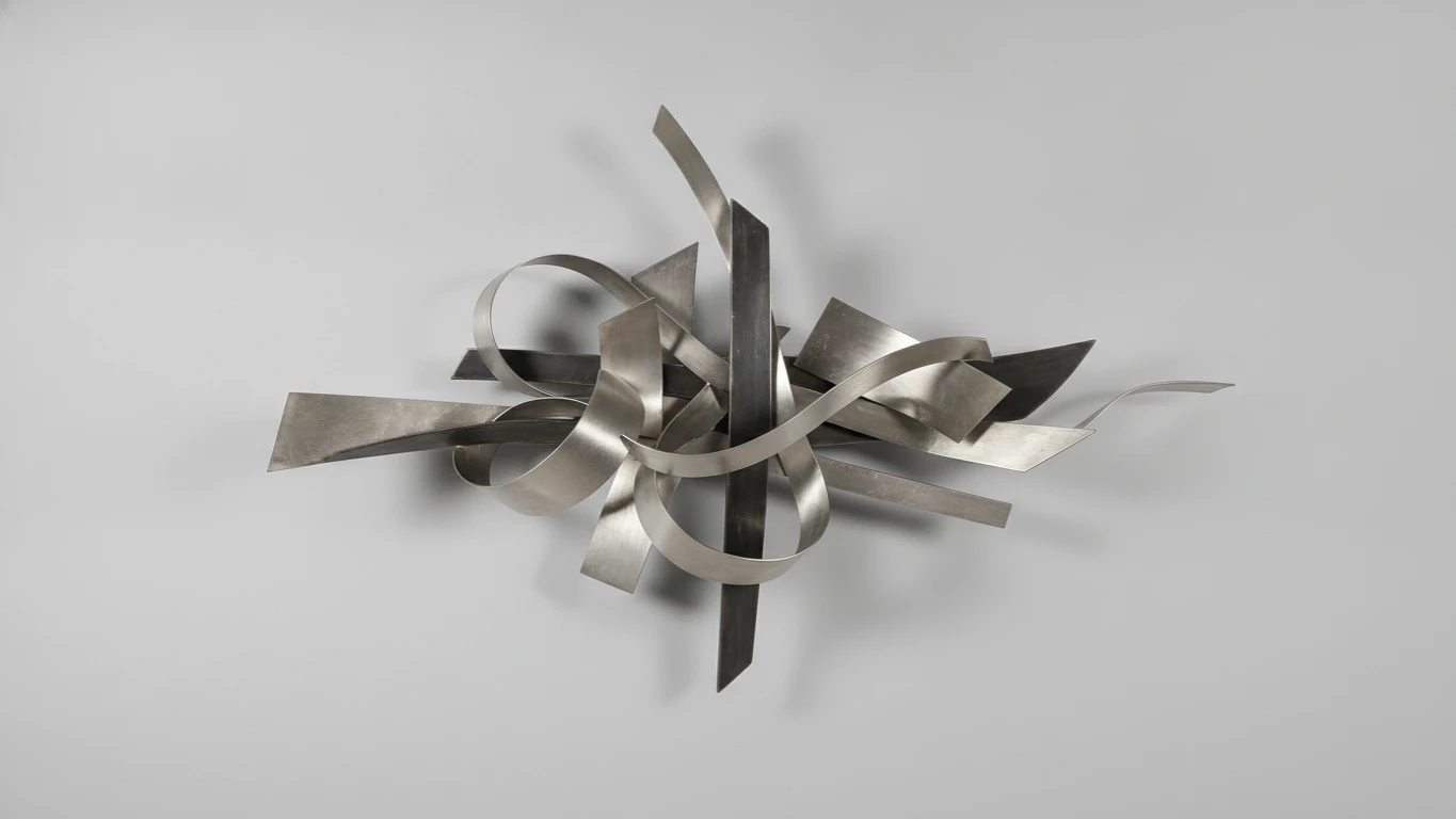 Handcrafted Abstract Metal Wall Sculpture