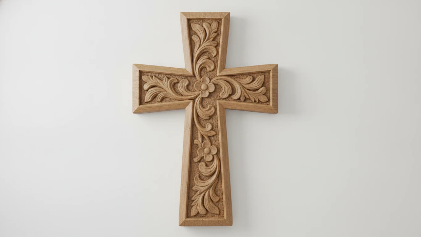 Handcrafted Decorative Wooden Wall Cross