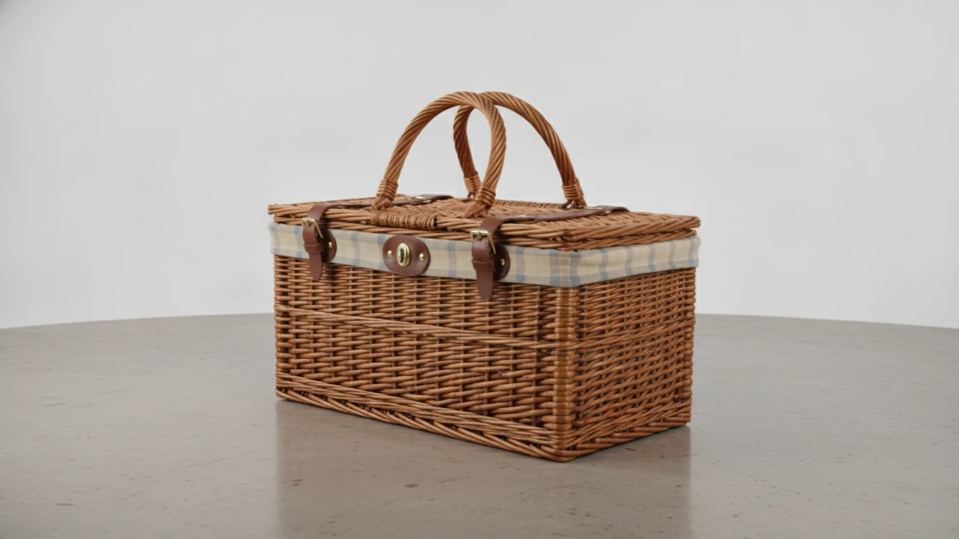 Handcrafted Wicker Picnic Hamper